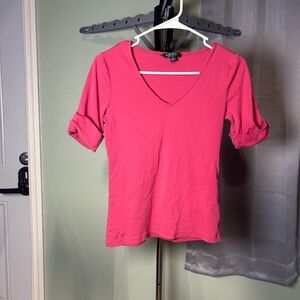 Ralph Lauren Pink V-Neck Short Sleeve Top